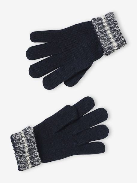 Colourblock Beanie + Snood + Gloves Set for Boys night blue 