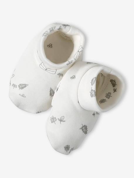 Beanie + Mittens + Pram Shoes + Pouch Set for Babies pale blue 