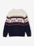 Christmas Special Jacquard Knit Jumper for Children, Family Capsule Collection navy blue+red 