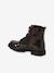 Patent Boots with Laces & Zip, for Girls black+bronze+set black 