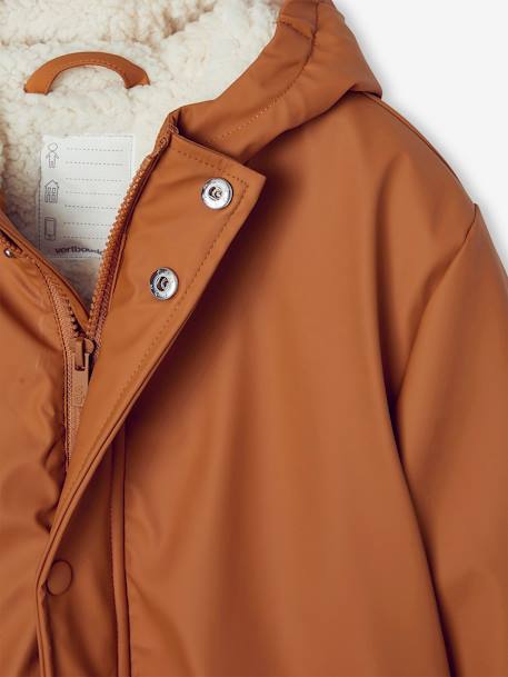 Raincoat with Sherpa Lining, for Boys caramel 