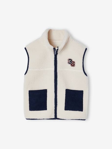 Sherpa Waistcoat for Boys ecru 