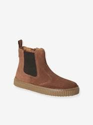 Shoes-Girls Footwear-Ankle Boots-Leather Chelsea Boots with Elastic & Zip for Boys