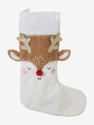 -Reindeer in Sherpa Christmas Stocking