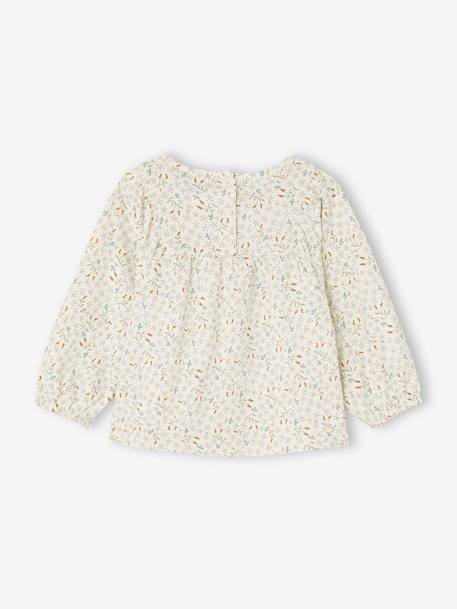 Printed Long Sleeve Top for Babies ecru+vanilla 