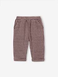 Baby-Chequered Trousers in Flannel for Babies