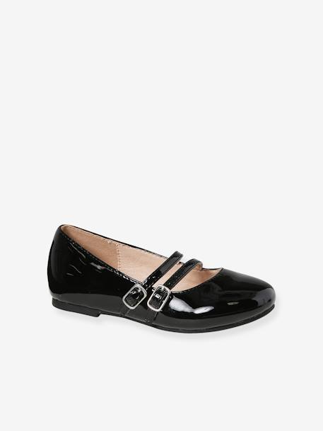 Ballerina Pumps with Two Straps black 