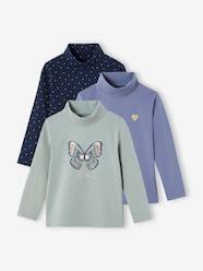 Girls-Pack of 3 High Neck Tops, for Girls