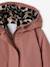 Hooded Parka with Faux Fur Lining for Girls black+dusky pink+green+khaki+old rose 