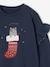 Sweatshirt with Ruffles & Fancy Cat Motifs for Girls navy blue 