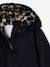 Hooded Parka with Faux Fur Lining for Girls black+dusky pink+green+khaki+old rose 