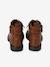 Newsboy Leather Boots for Girls brown 