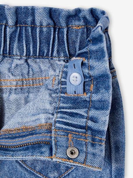 Paperbag Jeans, Heart-Shaped Pockets, for Girls brut denim+medium blue 