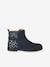 Leather Boots with Star Print for Girls camel+navy blue 