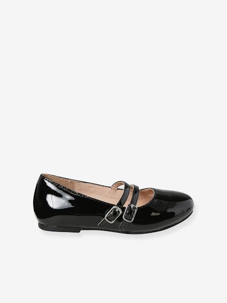 Ballerina Pumps with Two Straps black 