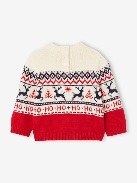 Christmas Jacquard Jumper for Babies, Family Capsule Collection navy blue+red 