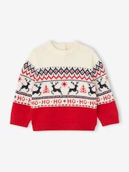 Baby-Jumpers, Cardigans & Sweaters-Jumpers-Christmas Jacquard Jumper for Babies, Family Capsule Collection