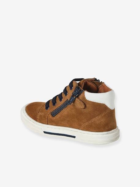 High-Top Leather Shoes for Boys brown 