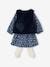 4-Piece Ensemble for Babies: Dress + Reversible Bodywarmer + Headband + Tights navy blue 