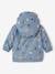 Printed Raincoat with Hood & Sherpa Lining, for Babies printed blue 