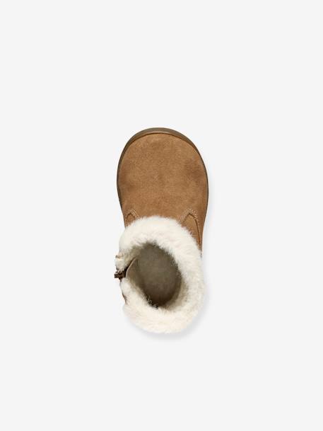 B Macchia Girl B464PC GEOX®  fur-lined boots camel 