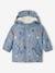 Printed Raincoat with Hood & Sherpa Lining, for Babies printed blue 