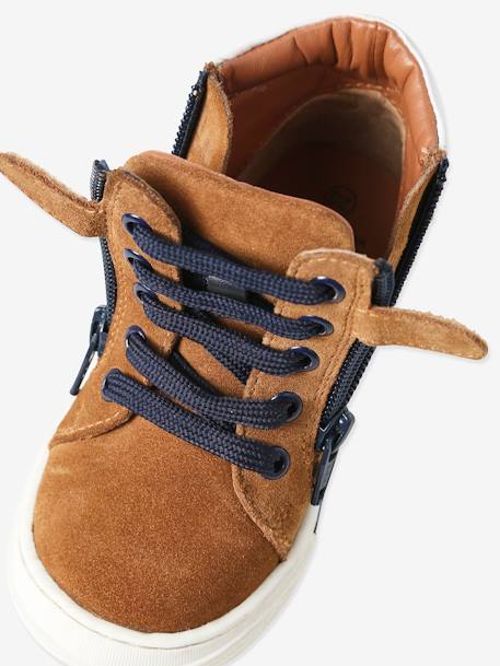 High-Top Leather Shoes for Boys brown 