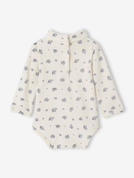 Pack of 2 Long Sleeve Bodysuits with High Neck, for Babies ecru 