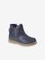 Leather Boots with Elastic, for Baby Girls black+Camel+navy blue 