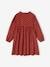 Dress in Printed Corduroy for Girls tomato red 