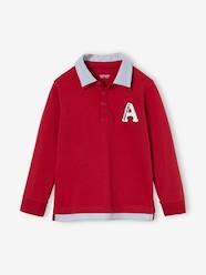 Boys-Tops-Polo Shirts-Striped 2-in-1 Effect Polo Shirt, for Boys