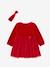 Christmas Gift Box with Glittery Tulle Dress & Headband for Babies red 