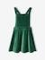 Corduroy Apron Dress & Top Ensemble for Girls green+rose 