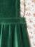 Corduroy Apron Dress & Top Ensemble for Girls green+rose 