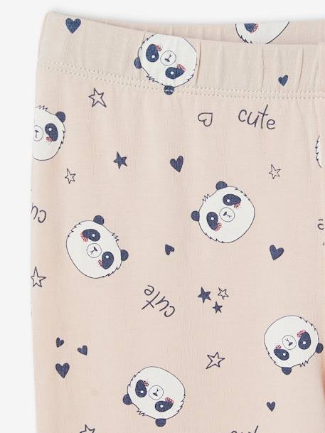 Pack of 2 Panda Nighties + Leggings for Girls pale pink 