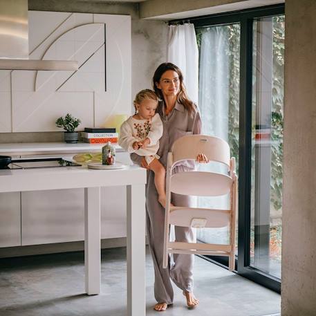 Click & Fold High Chair by CYBEX black+blue+white+wood 