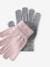 Pack of 2 Pairs of Magic Gloves, for Girls rosy 