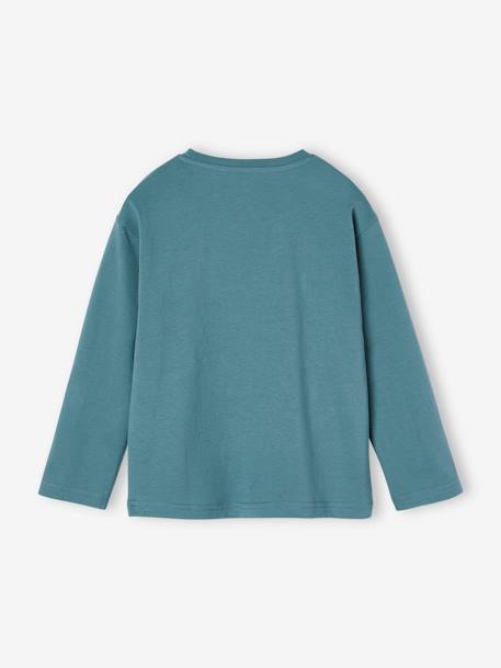 Top with Reversible Sequins for Boys aqua green+GREY DARK SOLID WITH DESIGN+marl grey 