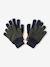 Pack of 2 Pairs of Magic Gloves, for Boys khaki+marl grey 