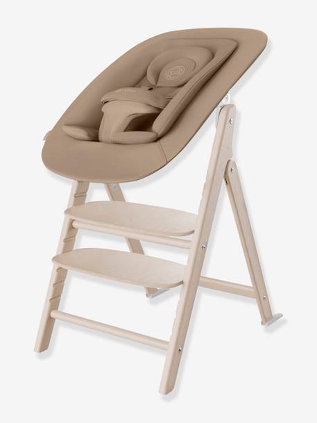 Click & Fold High Chair by CYBEX black+blue+white+wood 