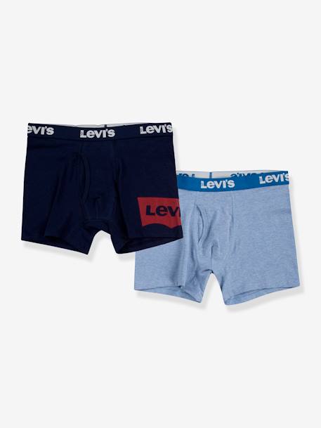 Pack of 2 Batwing LEVI'S KID'S boys' boxers navy blue 