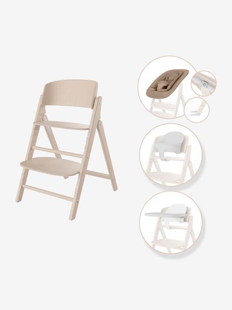 Click & Fold High Chair by CYBEX black+blue+white+wood 