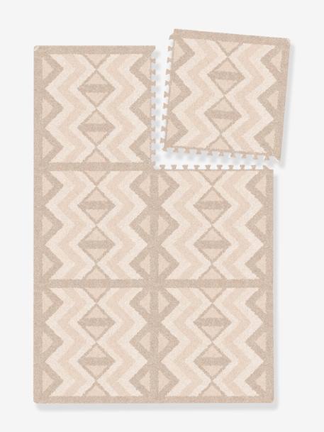 Kilim EEVEVE puzzle play mat green+sandy beige 