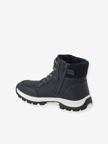 High-Top Lace-Up Trainers for Boys navy blue 