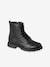 Patent Boots with Zip & Elastic for Girls black+bronze+set black 