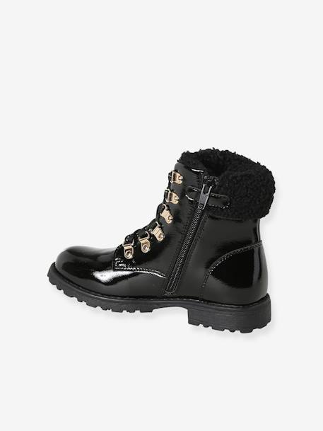 Boots with Laces & Zip black 