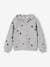 Christmas Sweatshirt with Printed Frilled Collar for Girls marl grey 