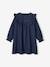 Ruffled Dress in Light Denim, for Girls deep blue 