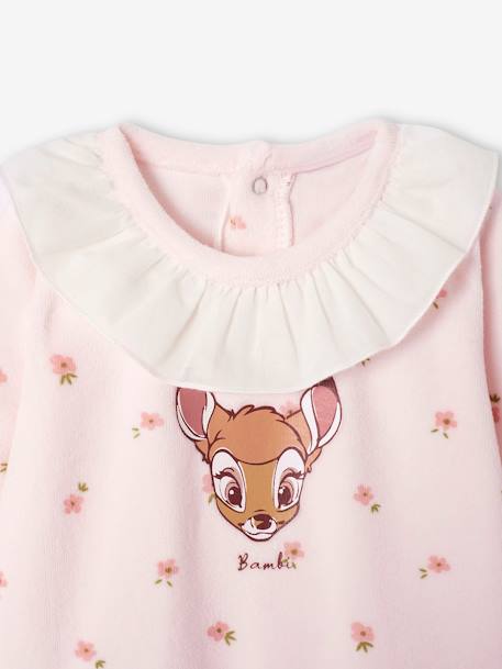 Pack of 2 Bambi Velour Sleepsuits by Disney® for Babies rose 