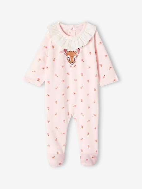 Pack of 2 Bambi Velour Sleepsuits by Disney® for Babies rose 